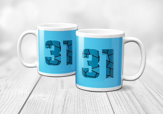 31 Number Mug (Sky Blue)