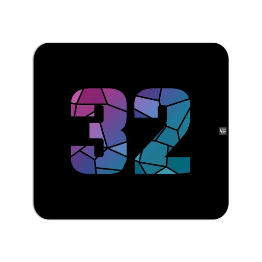 32 Number Mouse pad (Black)