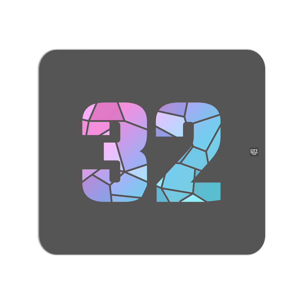 32 Number Mouse pad (Charcoal Grey)