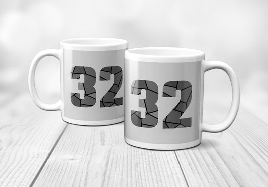32 Number Mug (Melange Grey)