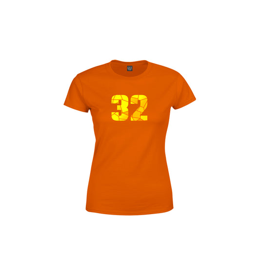 32 Number Women's T-Shirt (Orange)