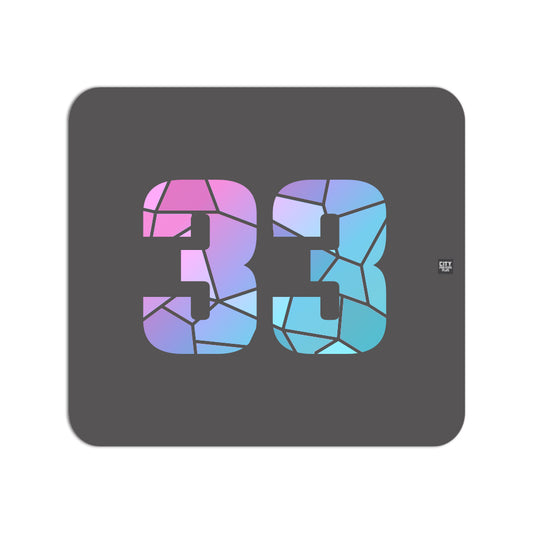 33 Number Mouse pad (Charcoal Grey)