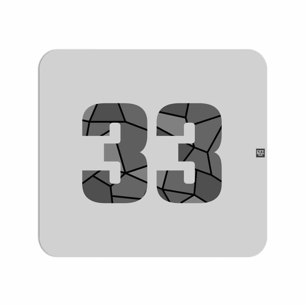 33 Number Mouse pad (Melange Grey)