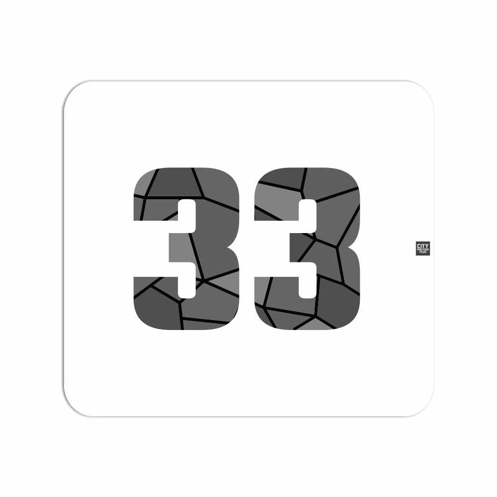 33 Number Mouse pad (White)