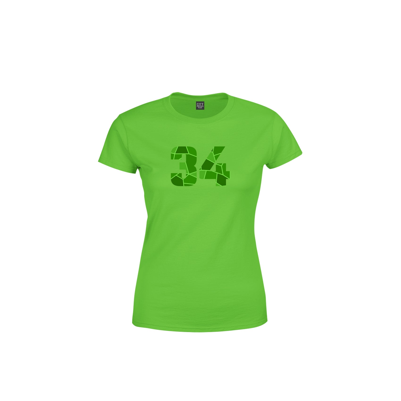 34 Number Women's T-Shirt (Liril Green)