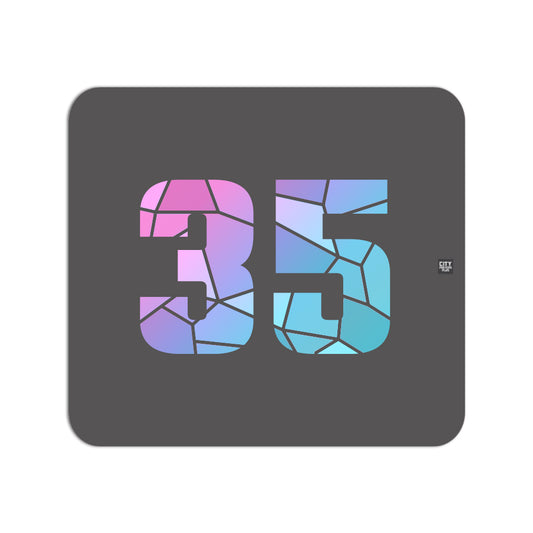 35 Number Mouse pad (Charcoal Grey)