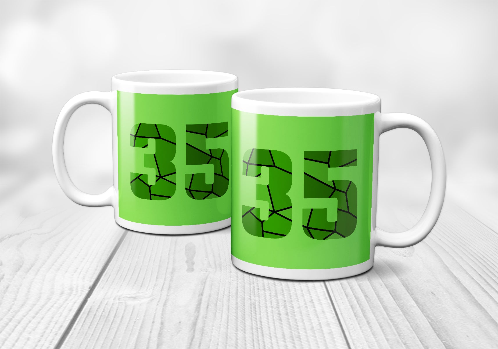 35 Number Mug (Liril Green)