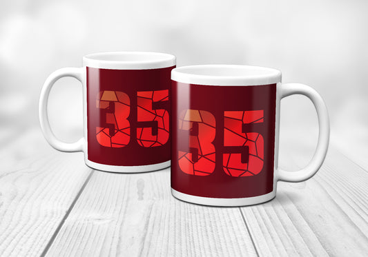 35 Number Mug (Maroon)