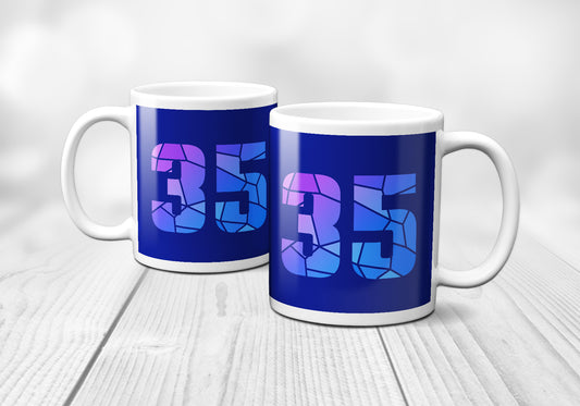 35 Number Mug (Royal Blue)
