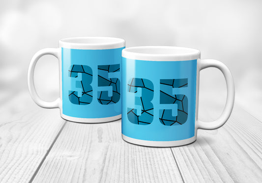 35 Number Mug (Sky Blue)