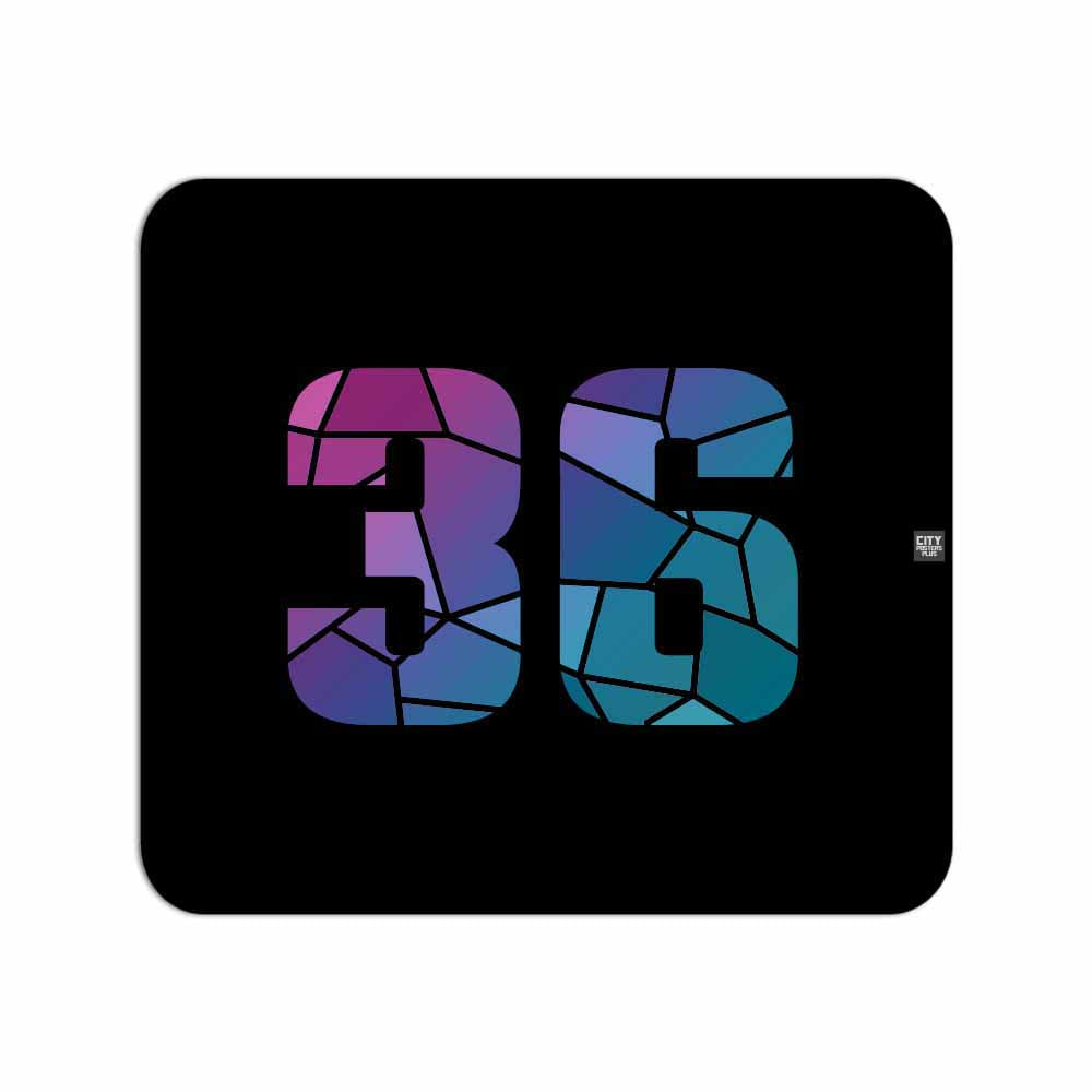 36 Number Mouse pad (Black)