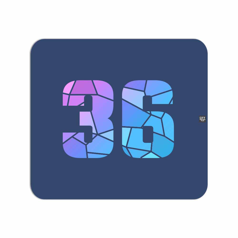 36 Number Mouse pad (Navy Blue)