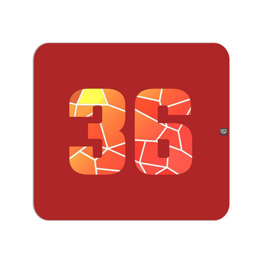 36 Number Mouse pad (Red)