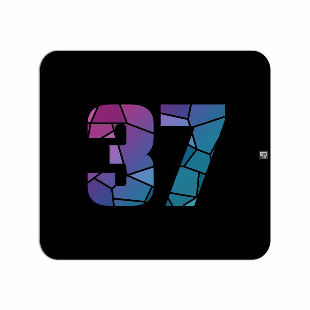 37 Number Mouse pad (Black)