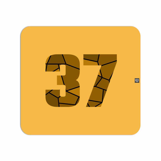 37 Number Mouse pad (Golden Yellow)