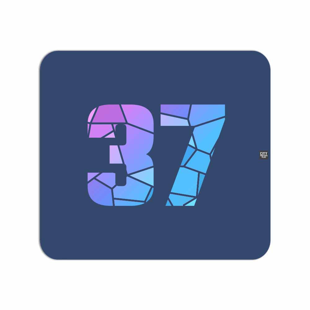 37 Number Mouse pad (Navy Blue)