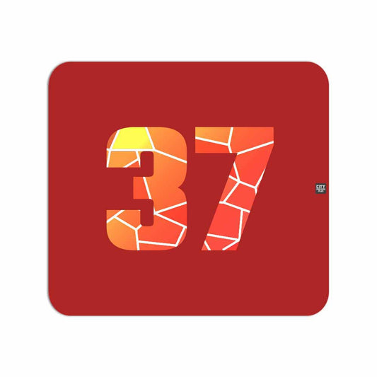 37 Number Mouse pad (Red)