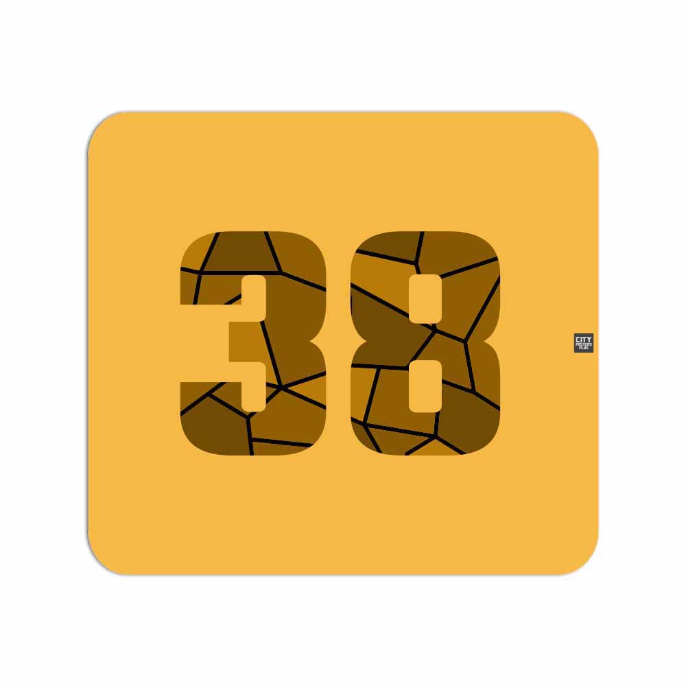 38 Number Mouse pad (Golden Yellow)