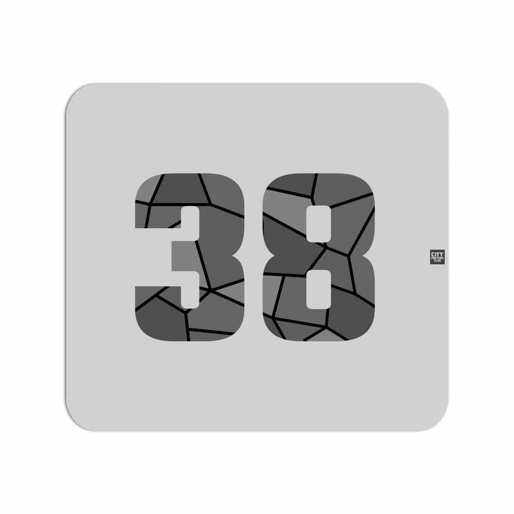 38 Number Mouse pad (Melange Grey)