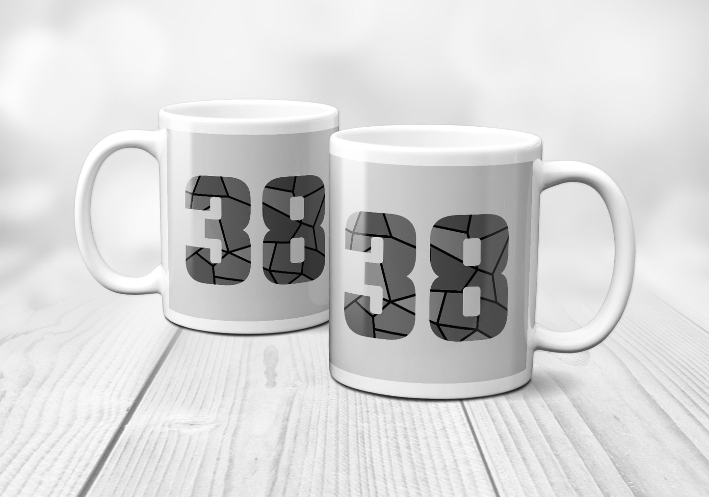 38 Number Mug (Melange Grey)