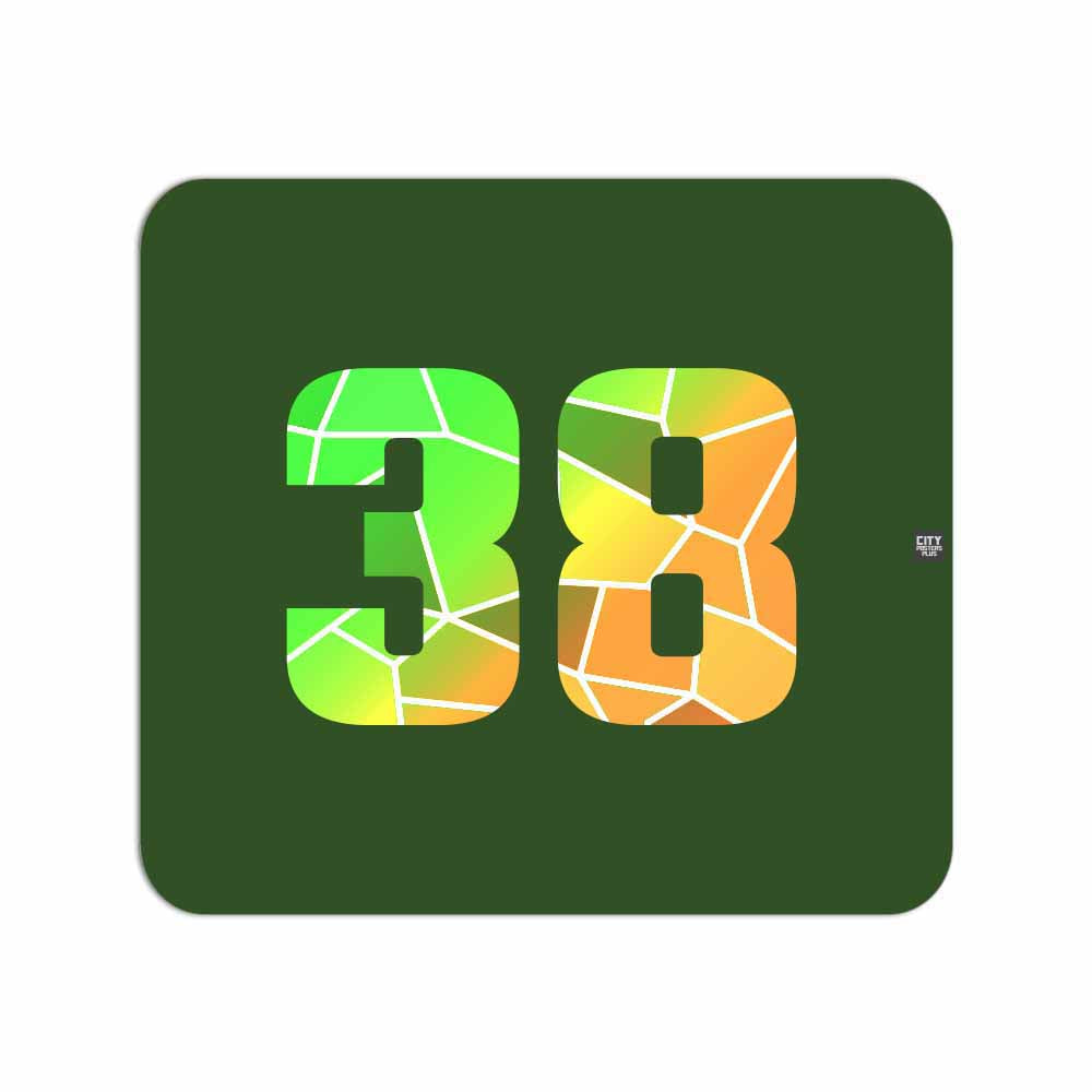 38 Number Mouse pad (Olive Green)