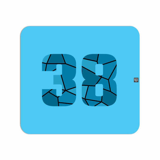 38 Number Mouse pad (Sky Blue)