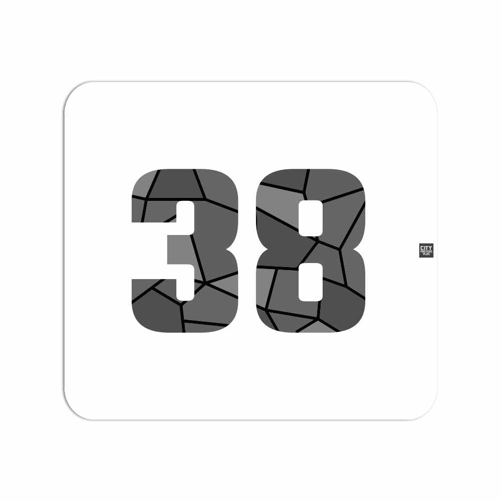 38 Number Mouse pad (White)