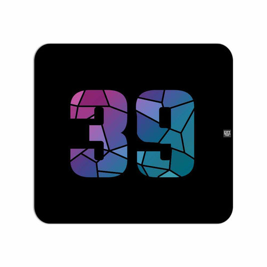 39 Number Mouse pad (Black)