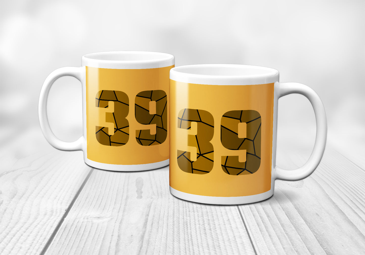 39 Number Mug (Golden Yellow)