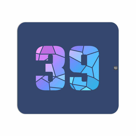 39 Number Mouse pad (Navy Blue)