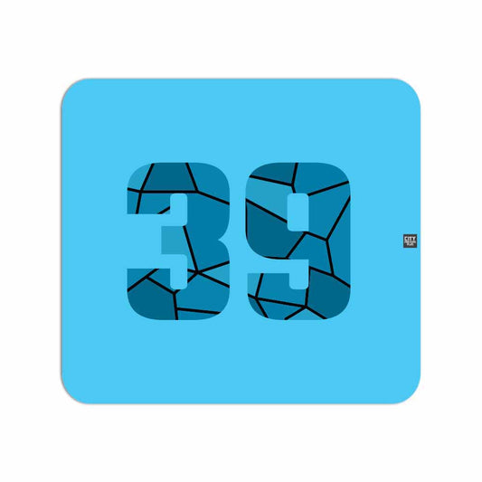 39 Number Mouse pad (Sky Blue)