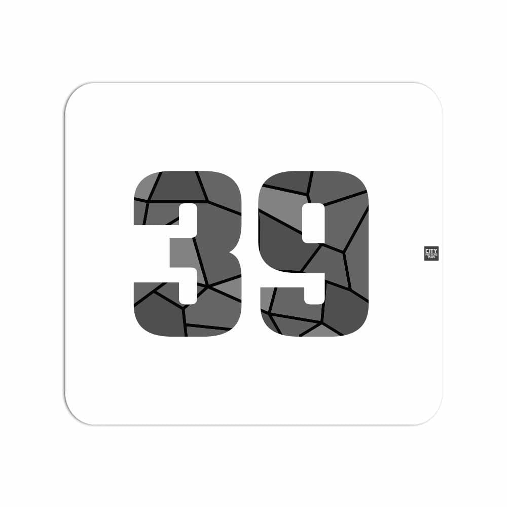 39 Number Mouse pad (White)