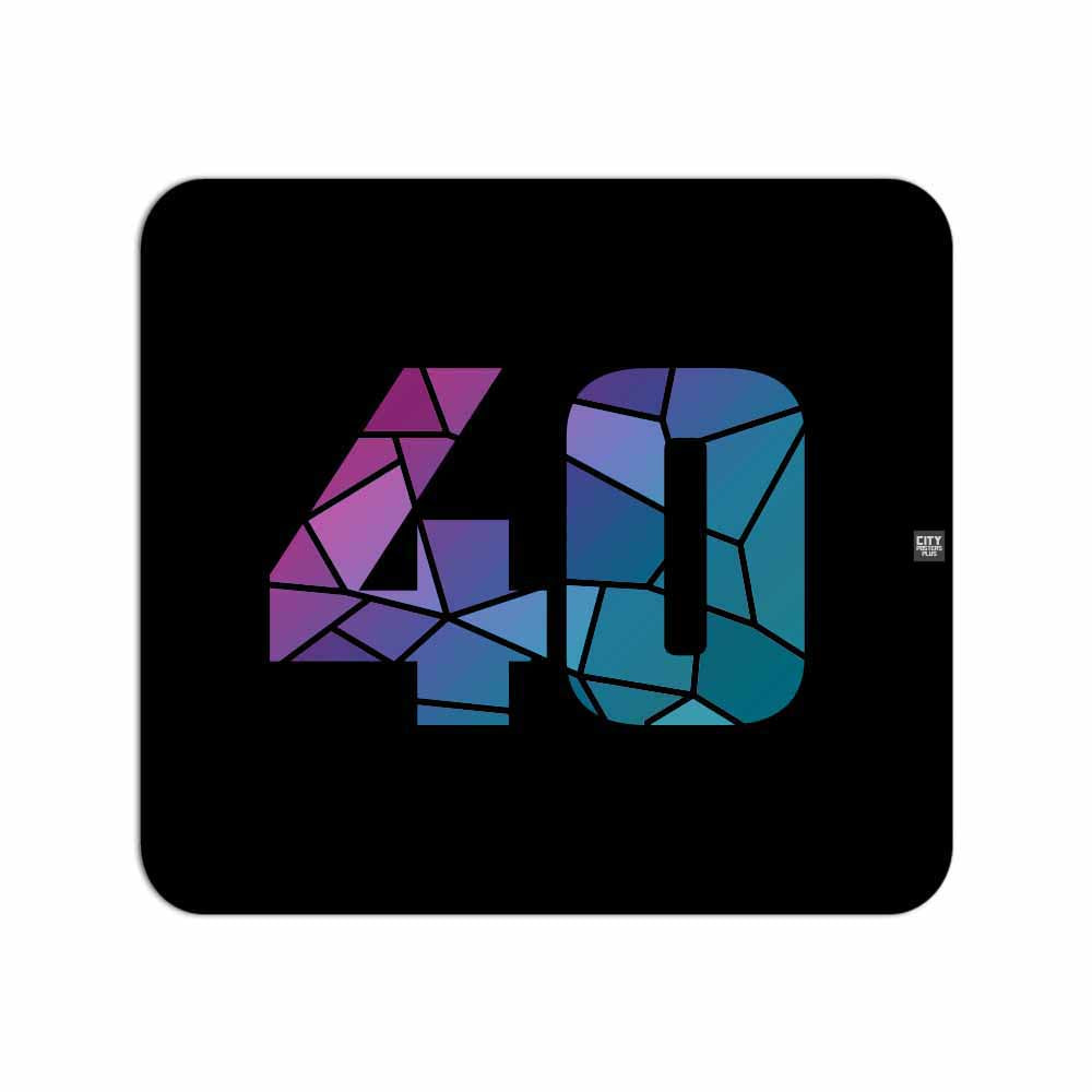 40 Number Mouse pad (Black)