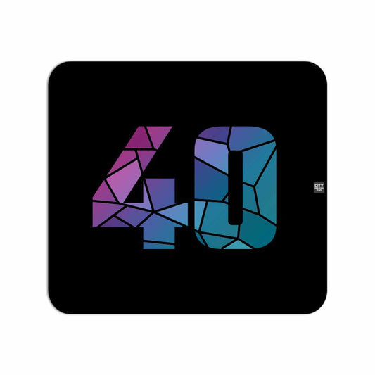 40 Number Mouse pad (Black)