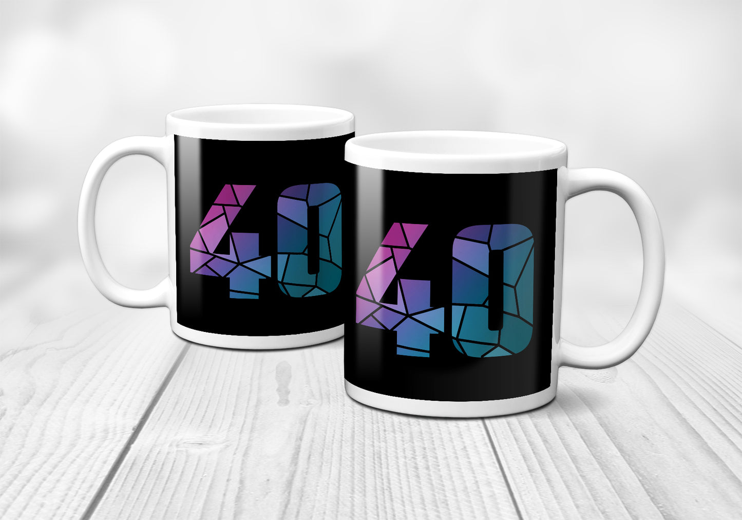 40 Number Mug (Black)