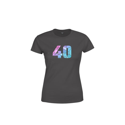40 Number Women's T-Shirt (Charcoal Grey)