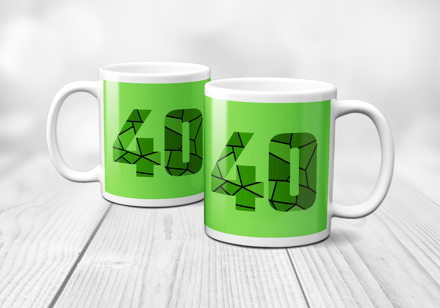 40 Number Mug (Liril Green)