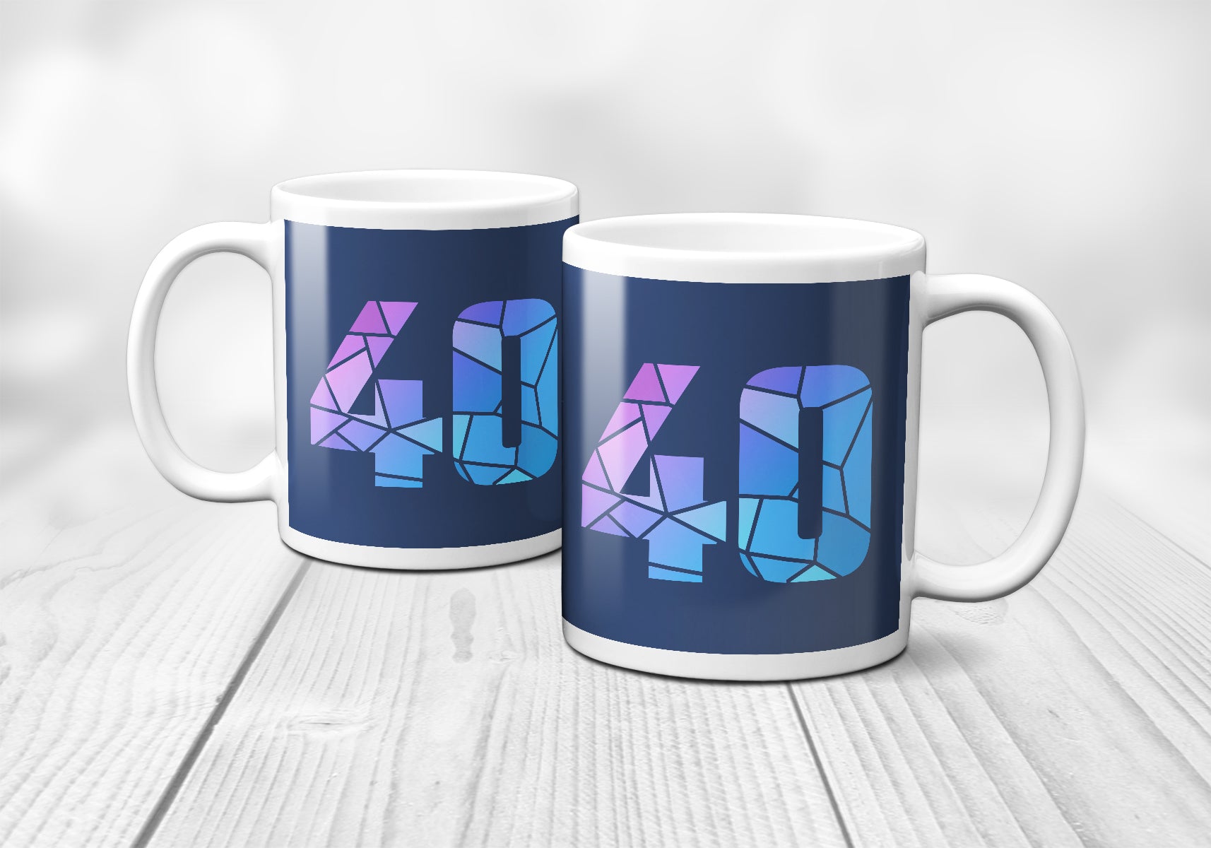 40 Number Mug (Navy Blue)