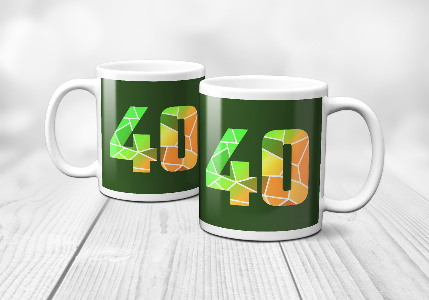 40 Number Mug (Olive Green)