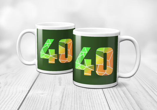 40 Number Mug (Olive Green)