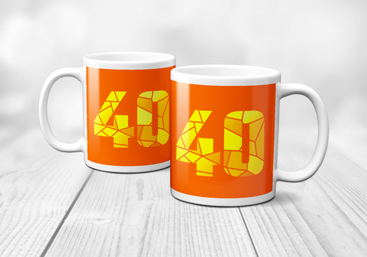 40 Number Mug (Orange)