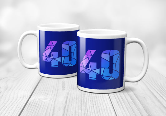 40 Number Mug (Royal Blue)