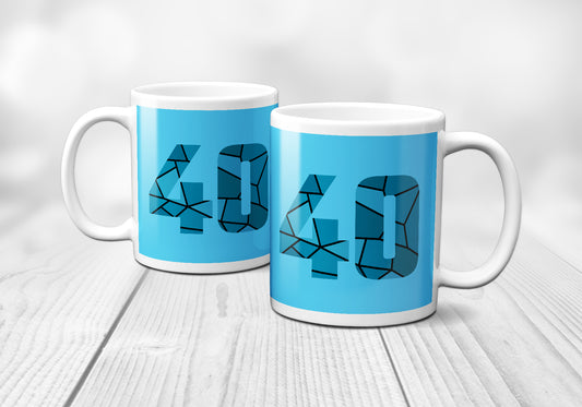 40 Number Mug (Sky Blue)