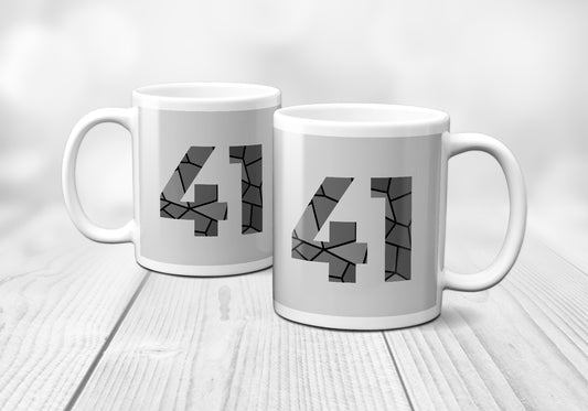 41 Number Mug (Melange Grey)