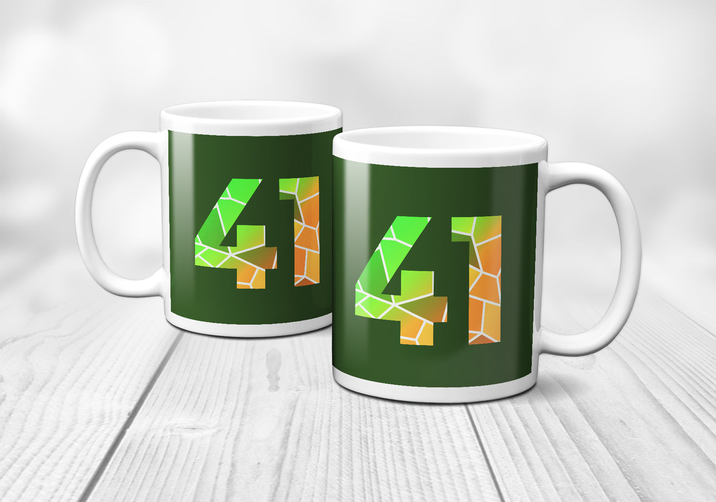 41 Number Mug (Olive Green)