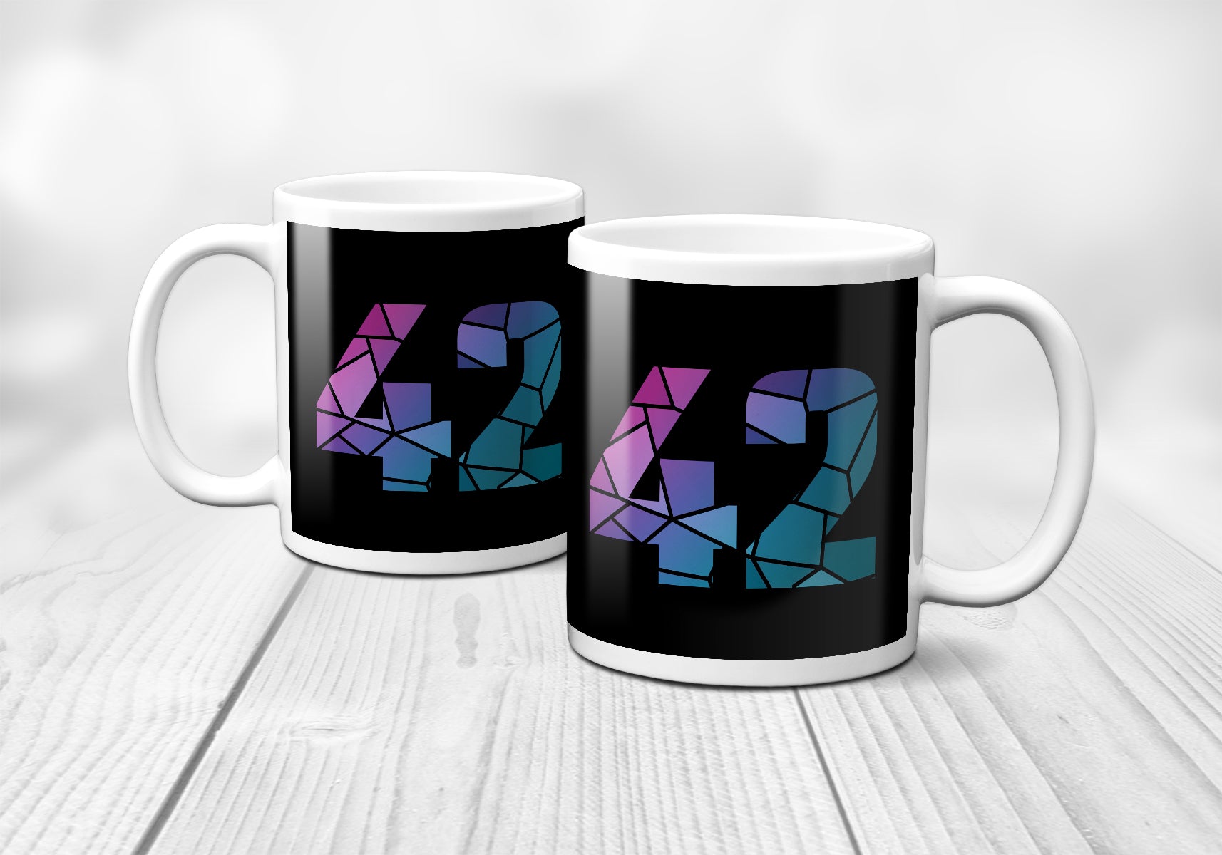 42 Number Mug (Black)