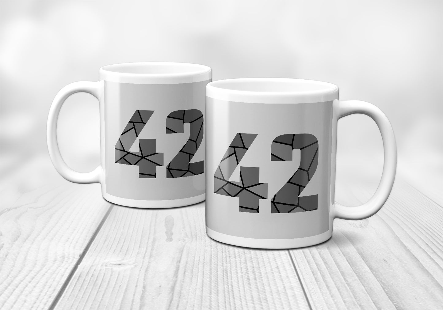 42 Number Mug (Melange Grey)