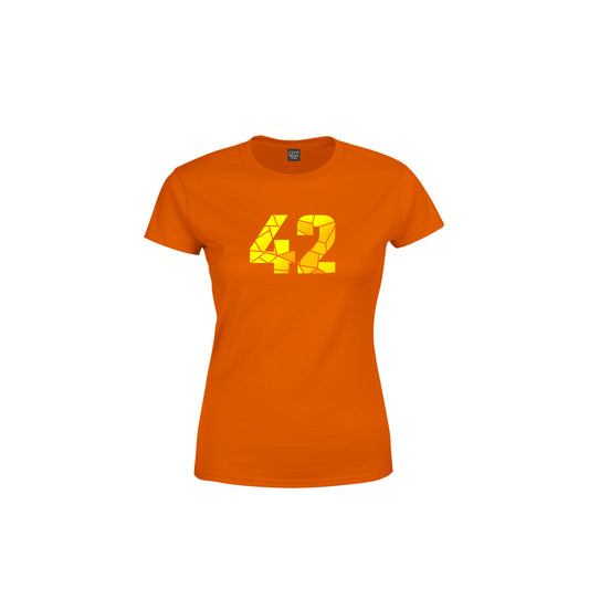 42 Number Women's T-Shirt (Orange)