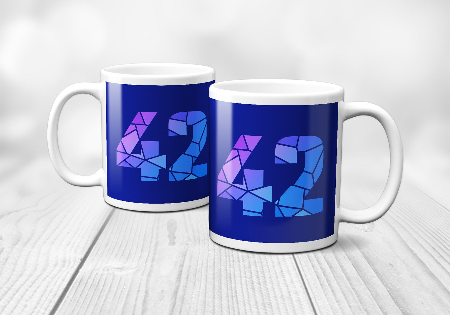 42 Number Mug (Royal Blue)