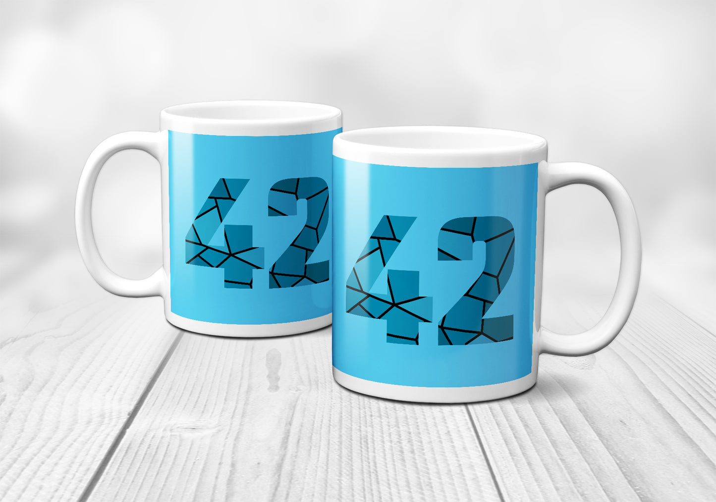 42 Number Mug (Sky Blue)